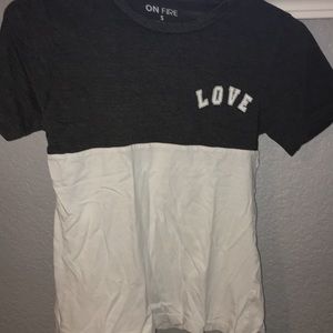 Love Grey and White Shirt